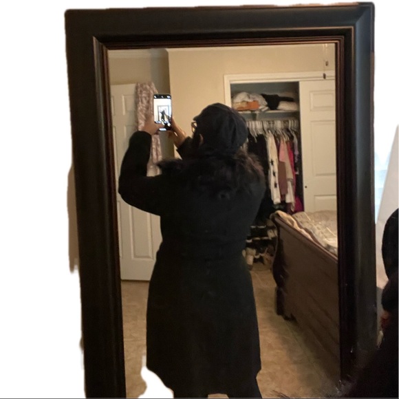 NWOT. Jessica Simpson wool coat with fur. XL - Picture 2 of 5